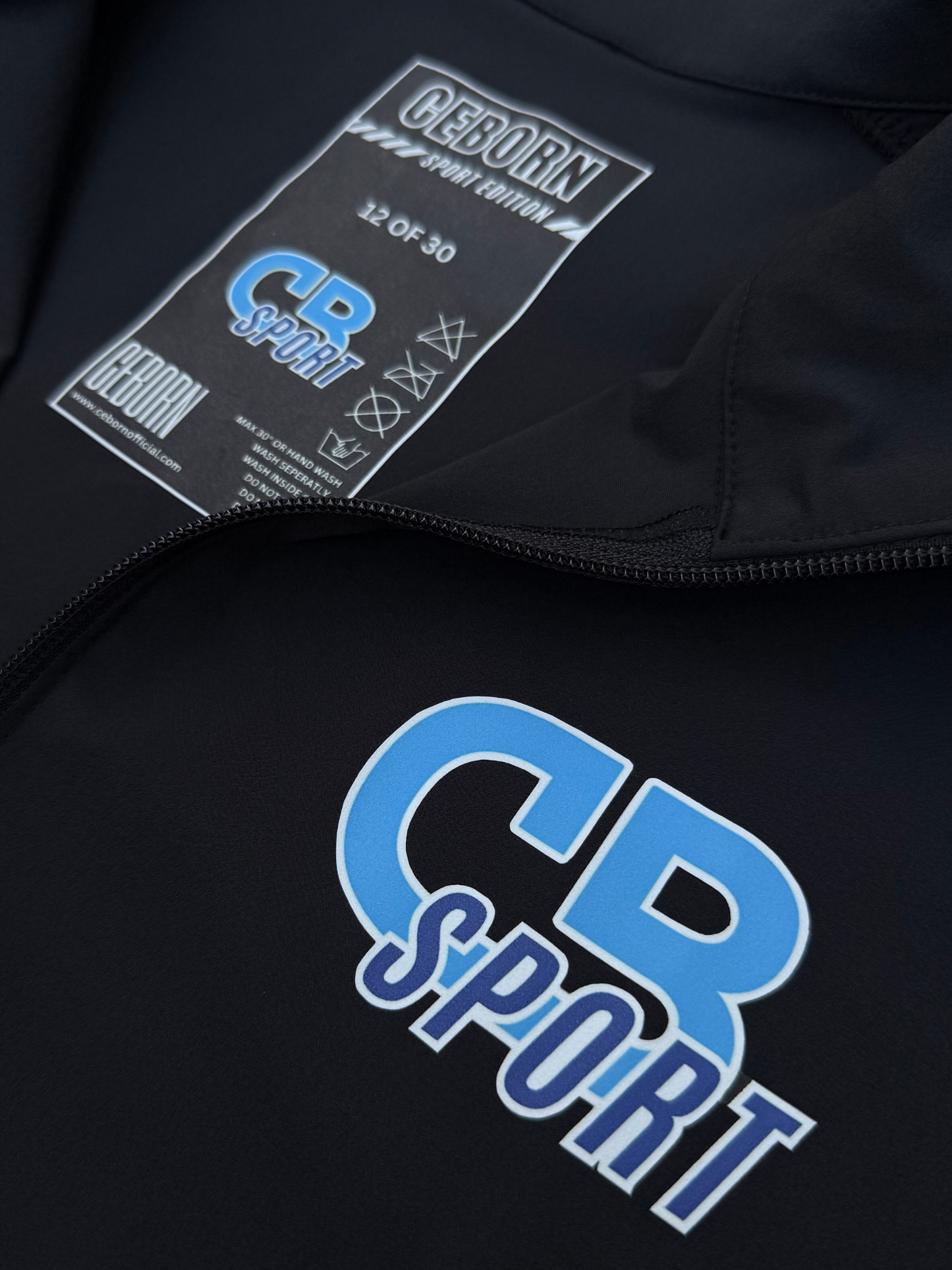 NYLON TRACK JACKET BLUE STATIC