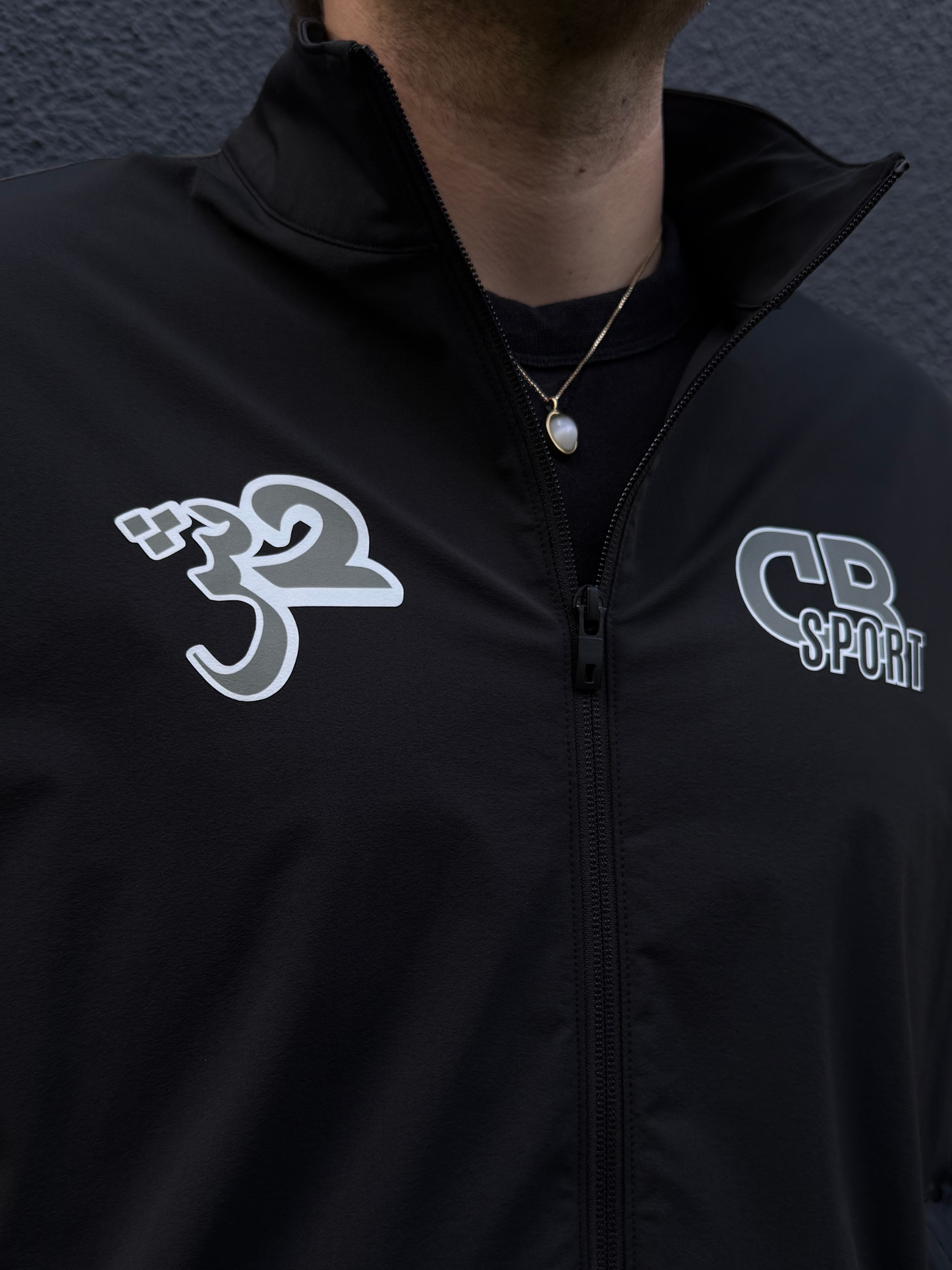 NYLON TRACK JACKET GRAPHITE