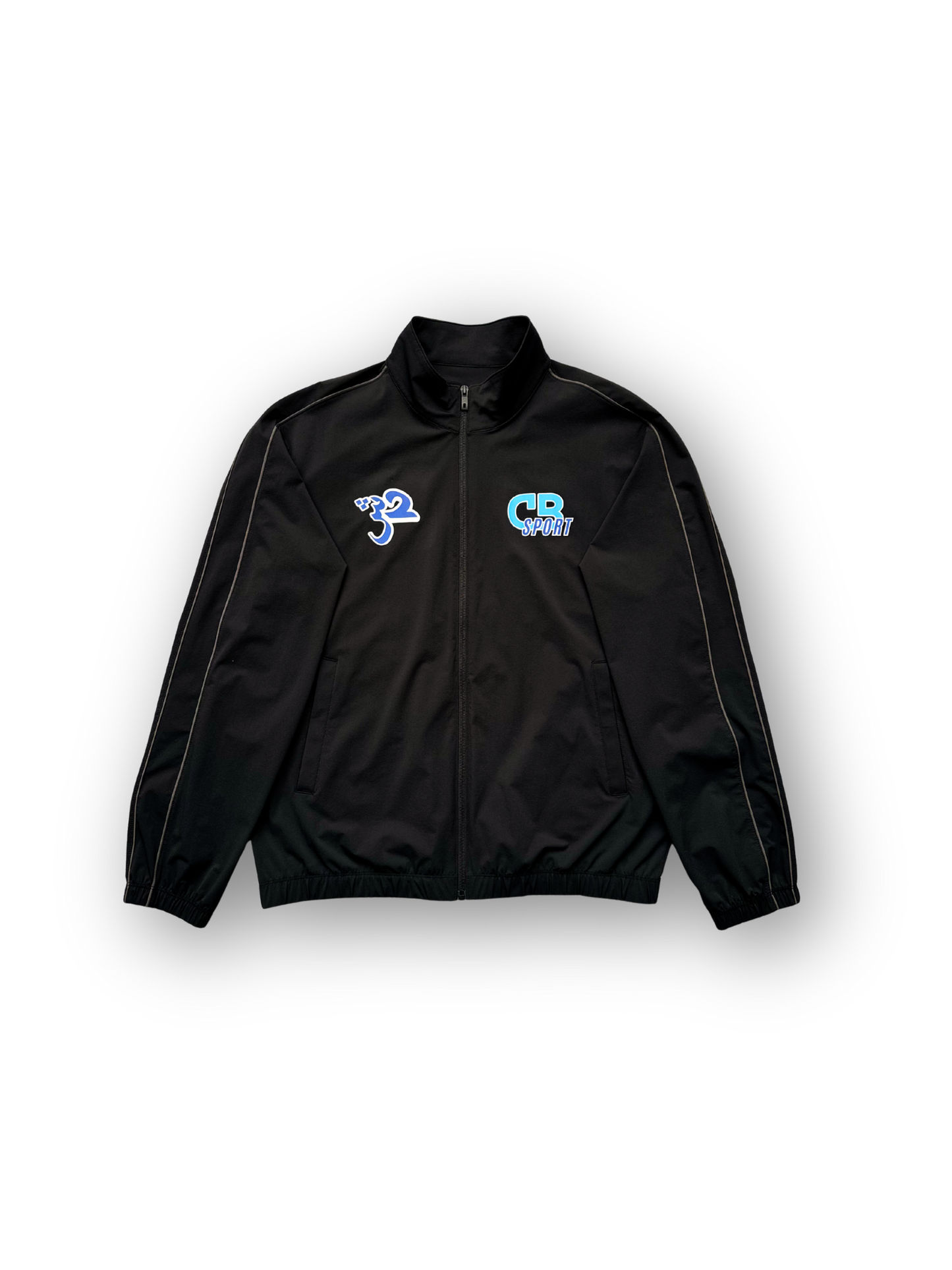 NYLON TRACK JACKET BLUE STATIC